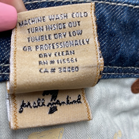 7 For All Mankind Vintage Original Crystal Logo CottonStretch Jeans NeverUsed - Picture 11 of 16
